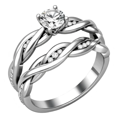 Diamond ring 💍 2 rings  twist with each other like engagement rings for man and women sticker