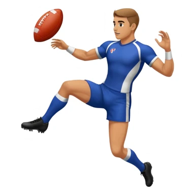 Man kicking afl ball sticker