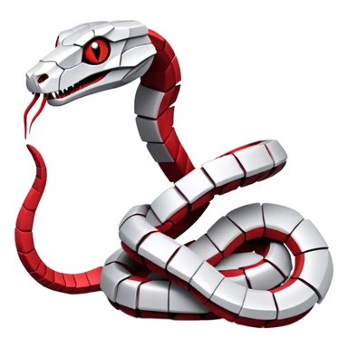 A snake made of paper with evil cyborg eyes sticker