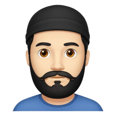 Hombre blanco con barba negra sticker