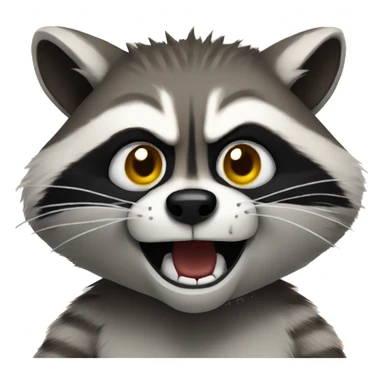angry raccoon sticker