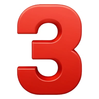 red number 6 sticker