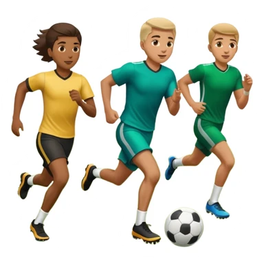People playing football on the field sticker