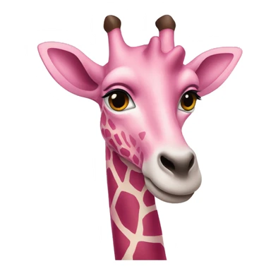 Une girafe de couleur rose sticker