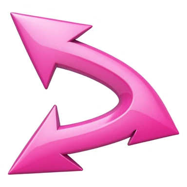 Pink curved arrow sticker