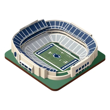 penn state beaver stadium football game isometric exterior view sticker