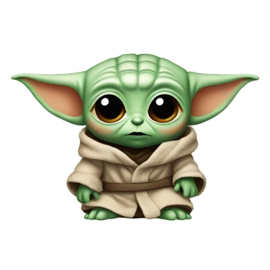 Baby Yoda is very confused and all red sticker