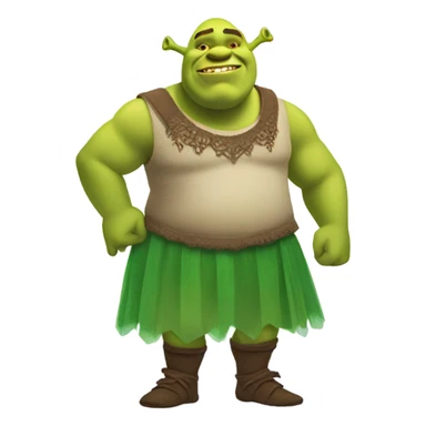 Shrek with a tutu  sticker