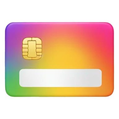 gradient credit card sticker