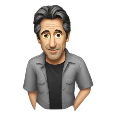 al pacino cartoon wearing shirt sticker