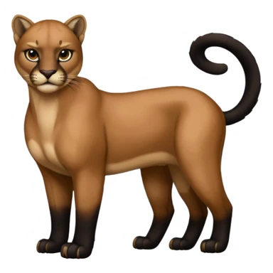 Cute black puma sticker