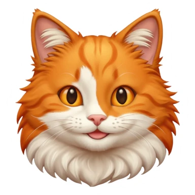 Cute orange cat smiling sticker