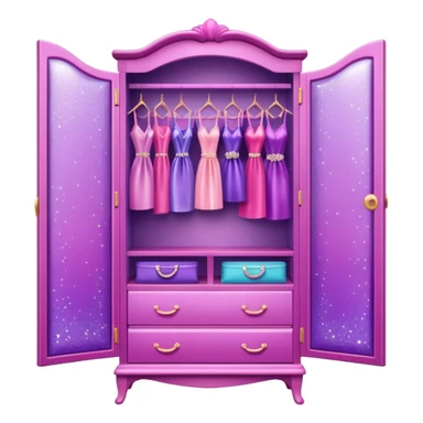 barbie wardrobe with glitter sticker