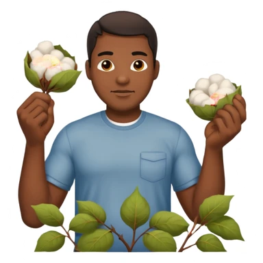 a giant black guy picking cotton sticker