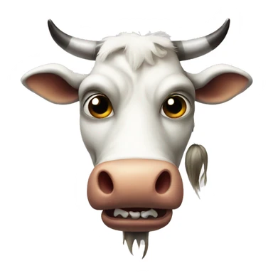Scary evil cow sticker