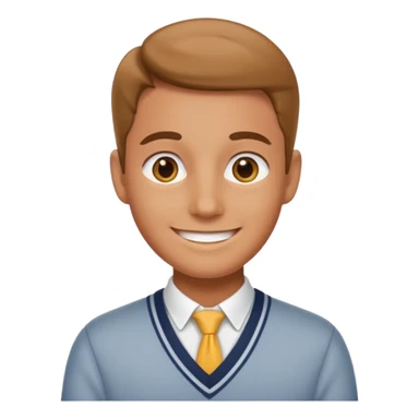 A summer preppy emoji sticker