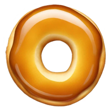 Single bagel dipped in honey sticker