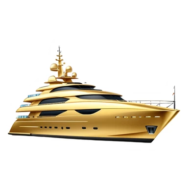 Gold super yacht  sticker