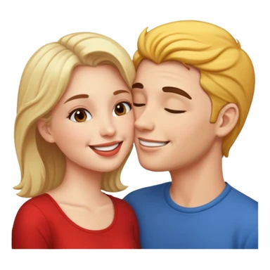 Lip kiss gf bf sticker