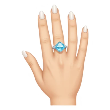  right hand with diamond ring on rong finger sticker