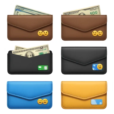Two wallets side by side, one empty with overdraft fee -$35, one full labeled “$20K savings”, icons of banks and bills around, emoji-style realism sticker