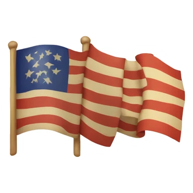 A flag that had 3 sections and is horizontal. There is a symbolic symbol of the sun and 3 stars on the left hand side sticker