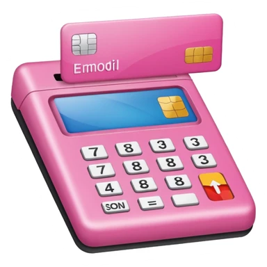 credit card pink point of sale sticker
