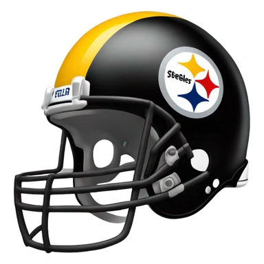 Steelers helmet with logo sticker