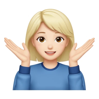 Kissy face with hands anime style  sticker