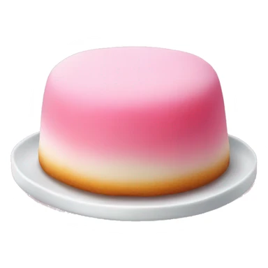 pink mochi cake on a plate sticker