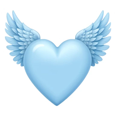 Light Blue heart with wing 🩵🪽 sticker