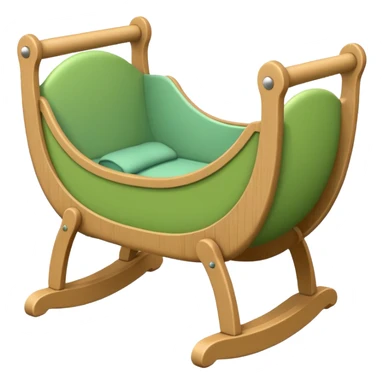 baby cradle green  sticker