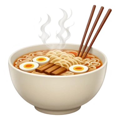 ramen bowl with two chopsticks sticker