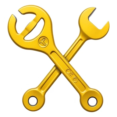 small yellow wrench sticker