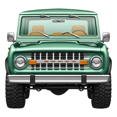 lunar green classic ford bronco sticker