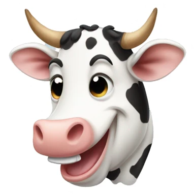  a cow laughing in the form of 🐮 😭 sticker