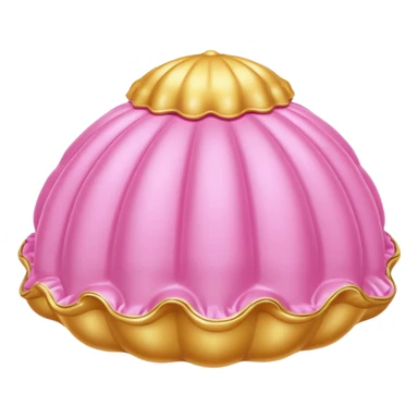gold rococo kawaii pink inflatable puffy shell pastry sticker