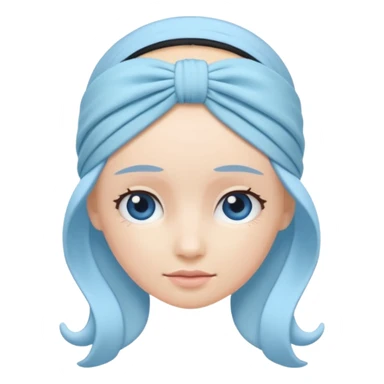 pastel blue headband  sticker