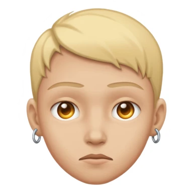 emoji with *NO* eyebrows staring into your soul  sticker