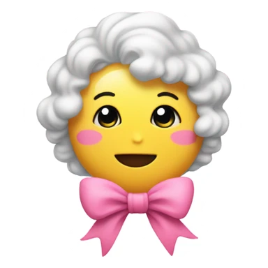 The cutest smiley face innocent with a pink bow  sticker