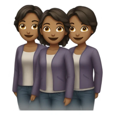 Female trio sticker