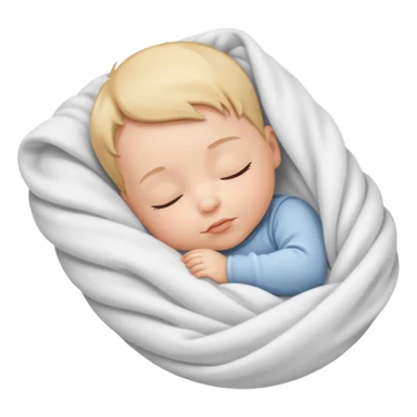 Baby sleeping in a blanket sticker