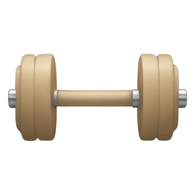 beige dumbbells sticker