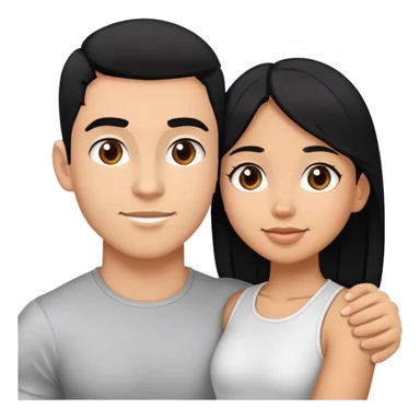 a couple brown tan sweet girl and light skin gymbro love misfits black hair  sticker