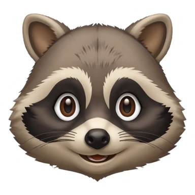 smiling raccoon sticker