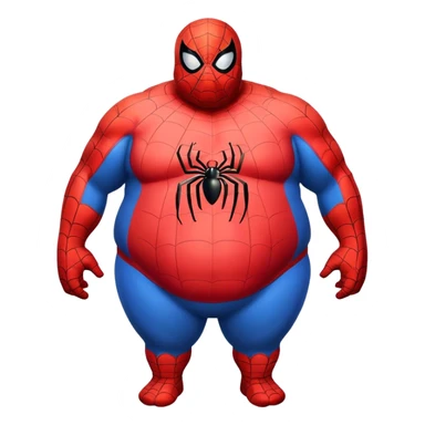 Fat spider man sticker