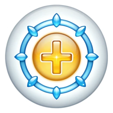 glitter white symbol of health sticker