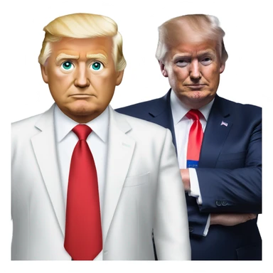 Leicester city football supporter with Donald trump  sticker