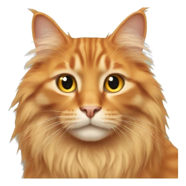 Long haired orange cat with 6 toes sticker