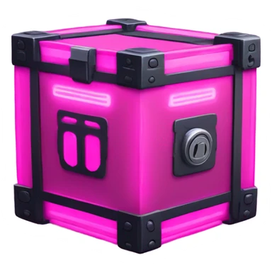 Neon loot crate pink sticker
